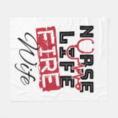 Echtgenoot van brandweervrouw in het verpleeghuis fleece deken (Voorkant (Horizontaal))