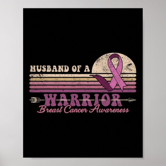 Echtgenoot van een Warrior Breast Cancer Awareness Poster (Voorkant)