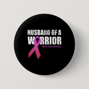 Echtgenoot van een Warrior Breast Cancer Awareness Ronde Button 5,7 Cm