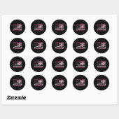 Echtgenoot van een Warrior Breast Cancer Awareness Ronde Sticker (Vel)