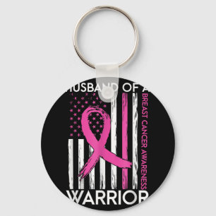 Echtgenoot van een Warrior Breast Cancer Awareness Sleutelhanger