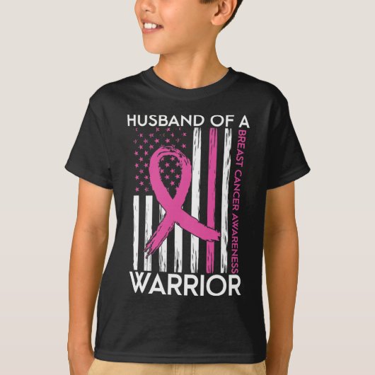Echtgenoot van een Warrior Breast Cancer Awareness T-shirt (Voorkant)