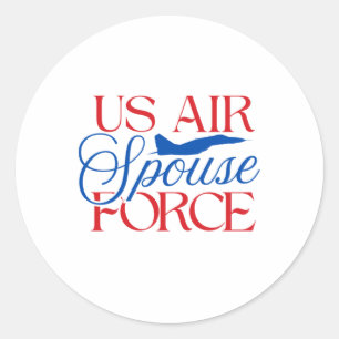 Echtgenoot van het Amerikaanse leger - Trotse mili Ronde Sticker