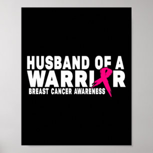 Echtgenoot van het Warrior Breast Cancer Awareness Poster