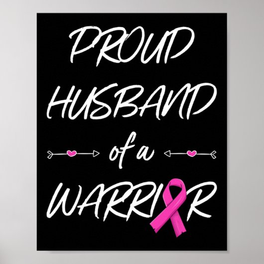 Echtgenoot van het Warrior Breast Cancer Awareness Poster (Voorkant)