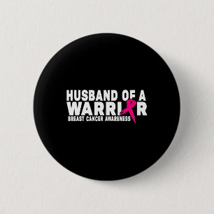 Echtgenoot van het Warrior Breast Cancer Awareness Ronde Button 5,7 Cm