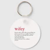 Echtgenoot Vrouw Definitie Bruiloft / Jubileum Sleutelhanger (Achterkant)