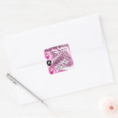 Echtgenote - 60e verjaardag vierkante sticker (Envelop)