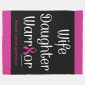 Echtgenote Dochter Warrior.. Borstkanker Fleece Deken (Voorkant (Horizontaal))