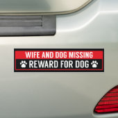 Echtgenote en hondenpremie voor honden bumpersticker (Op auto)