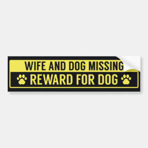 Echtgenote en hondenpremie voor honden bumpersticker