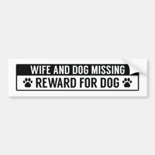 Echtgenote en hondenpremie voor honden bumpersticker