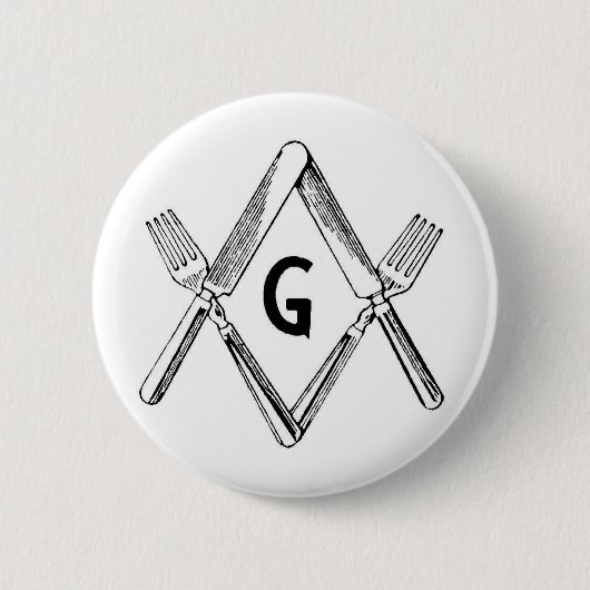 Echtgenote en vorkgraad ronde button 5,7 cm (Voorkant)