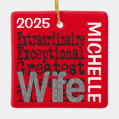 Echtgenote Extraordinaire CUSTOM Keramisch Ornament (Voorkant)