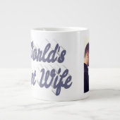 Echtgenote Foto grijs Giant Coffee Mok (Voorkant)