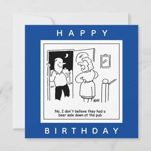 Echtgenote gelooft niet dat Pub een Cartoon voor d Kaart (Voorkant)