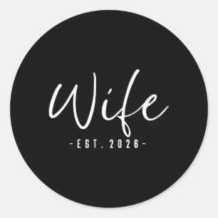Echtgenote Geschat 2026 Getrouwd Honeymoon Huwelij Ronde Sticker