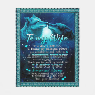 Echtgenote Gifts Brief aan mijn vrouw waar ik va Fleece Deken