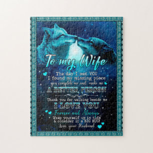 Echtgenote Gifts Brief aan mijn vrouw waar ik va Legpuzzel