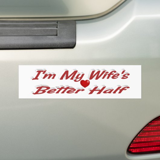 Echtgenote grappige rode tekst bumpersticker (Op auto)