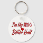 Echtgenote grappige rode tekst sleutelhanger (Voorkant)