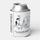 Echtgenote heeft een gebroken arm in een zingeling blikjeskoeler (Blikje Voorkant)