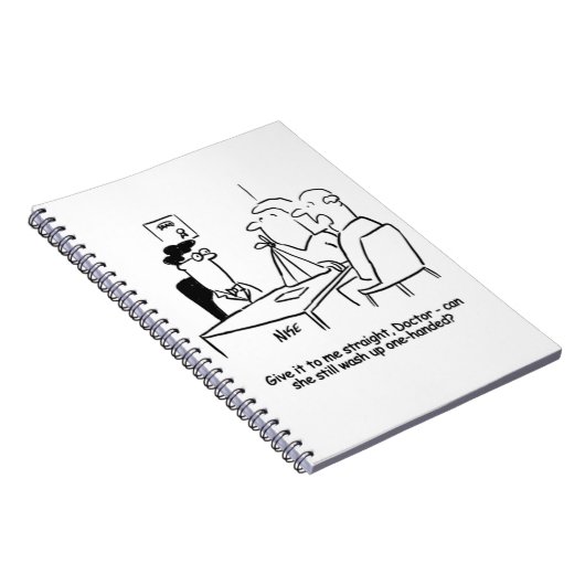 Echtgenote heeft een gebroken arm in een zingeling notitieboek (Rechterzijde)