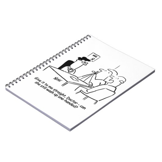 Echtgenote heeft een gebroken arm in een zingeling notitieboek (Linkerzijde)