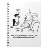 Echtgenote heeft een gebroken arm in een zingeling notitieboek (Voorkant)