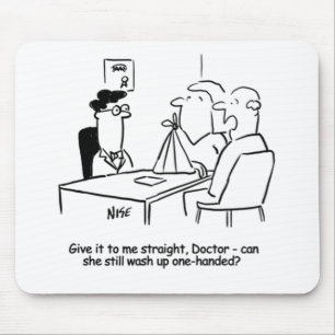 Echtgenote heeft een gebroken arm in het zingen muismat