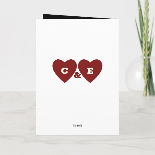 Echtgenote houdt van je ruby 40ste verjaardag zwar kaart (Achterkant)