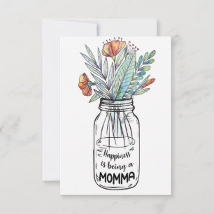 Echtgenote Kunst Geluk Is Een Mama Zijn Bedankkaart