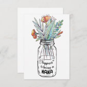 Echtgenote Kunst Geluk Is Een Nana Bedankkaart (Voorkant / Achterkant)