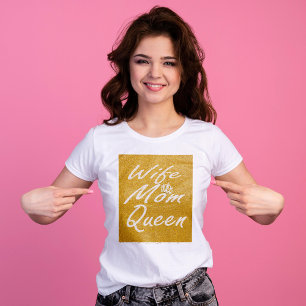 Echtgenote madame gouden glitterscript t-shirt
