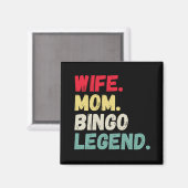 Echtgenote mam bingo legende retro grappig magneet (Voorkant / Achterkant)