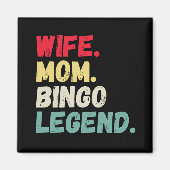 Echtgenote mam bingo legende retro grappig magneet (Voorkant)
