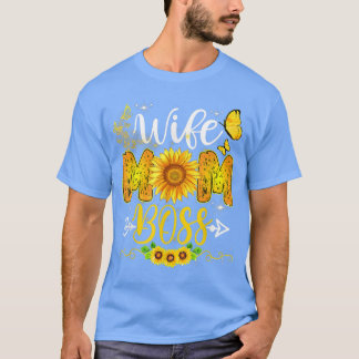 Echtgenote mam Boss Birthday for Ma Sunflower Moth T-shirt