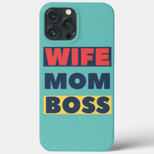 Echtgenote mam Boss Funny Moederdag Design iPhone 13 Pro Max Hoesje