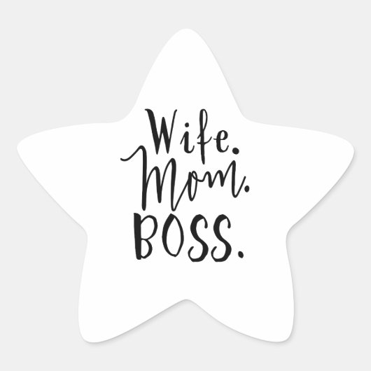 Echtgenote mam Boss Gifts Ster Sticker (Voorkant)