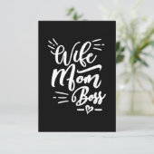 Echtgenote mam Boss RSVP Kaartje (Staand voorkant)