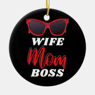 Echtgenote mam Boss Sunglazen Moederdag  Keramisch Ornament