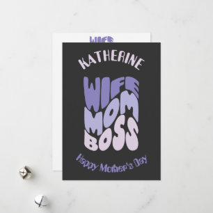 Echtgenote, mam, Kaart op maat van baas