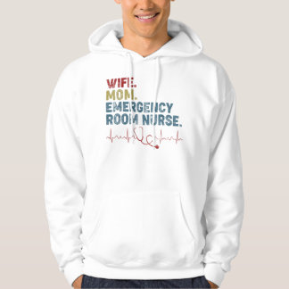 Echtgenote mam Noodkamer Zuster Funny Cute Nurzing Hoodie