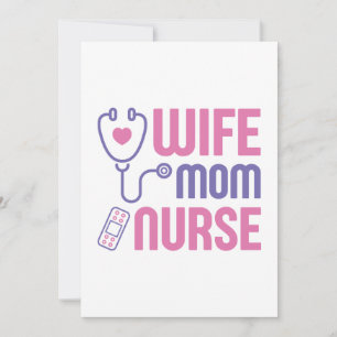 Echtgenote mam Nurse Bedankkaart