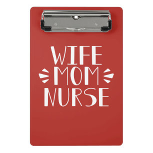 Echtgenote mam Nurse Graphic Mini Klembord