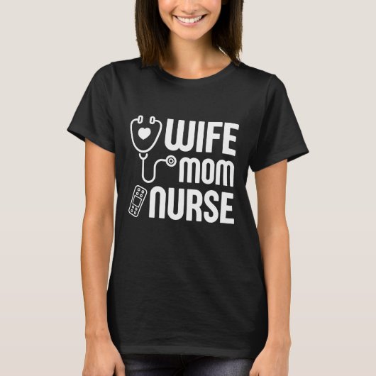 Echtgenote mam Nurse T-shirt (Voorkant)