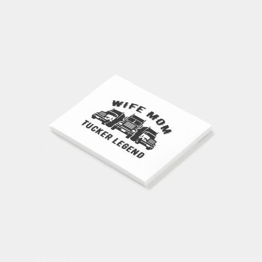 Echtgenote mam Trucker Legend Quotes Post-it® Notes (Schuin)