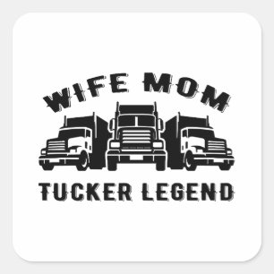 Echtgenote mam Trucker Legend Quotes Vierkante Sticker