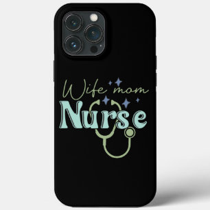 Echtgenote mam Verpleegkundige Gift for Nurse Moed iPhone 13 Pro Max Hoesje