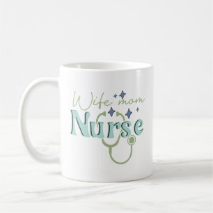 Echtgenote mam Verpleegkundige Gift for Nurse Moed Koffiemok